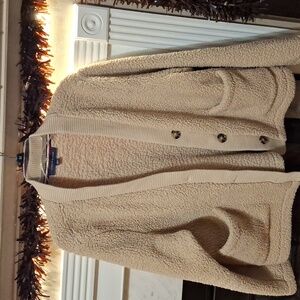 Woman Tommy Helfiger fall faux fur jacket size XXL cream